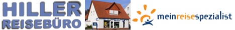 Werbebanner des Hiller Reisebüros und meinreisespezialist
