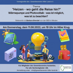 Vortrag "Heizen - wo geht die Reise hin?"